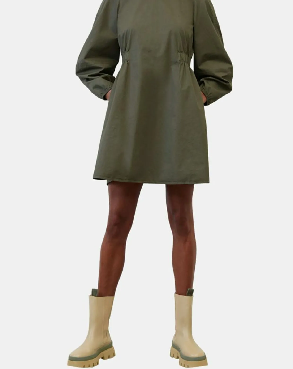 Robe manches ballons kaki-Marc O'Polo Hot