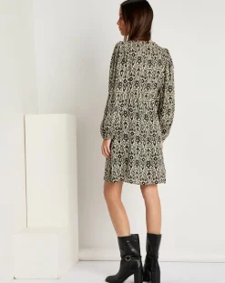 Robe Mariam imprimée noire-See u Soon New