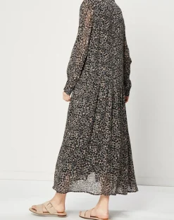 Femme Esprit Robes^Robe maxi fluide imprimée noire