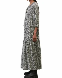 Femme Marc O'Polo Robes^Robe maxi imprimée fleurs blanc/noir