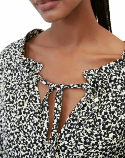 Femme Marc O'Polo Robes^Robe maxi imprimée fleurs blanc/noir