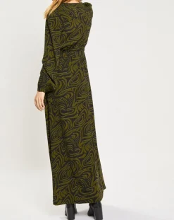 Femme Scotch & Soda Robes^Robe Maxi Print Zèbre noir/vert
