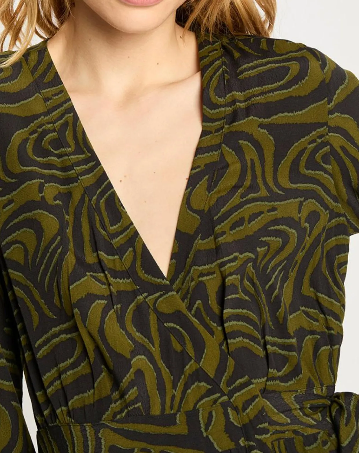 Femme Scotch & Soda Robes^Robe Maxi Print Zèbre noir/vert