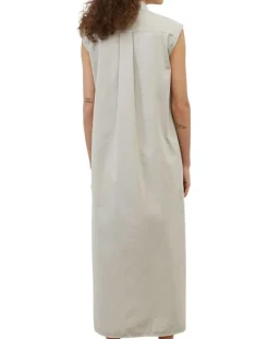 Robe maxi sans manches Bouton gris clair-Marc O'Polo Best