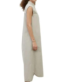 Robe maxi sans manches Bouton gris clair-Marc O'Polo Best