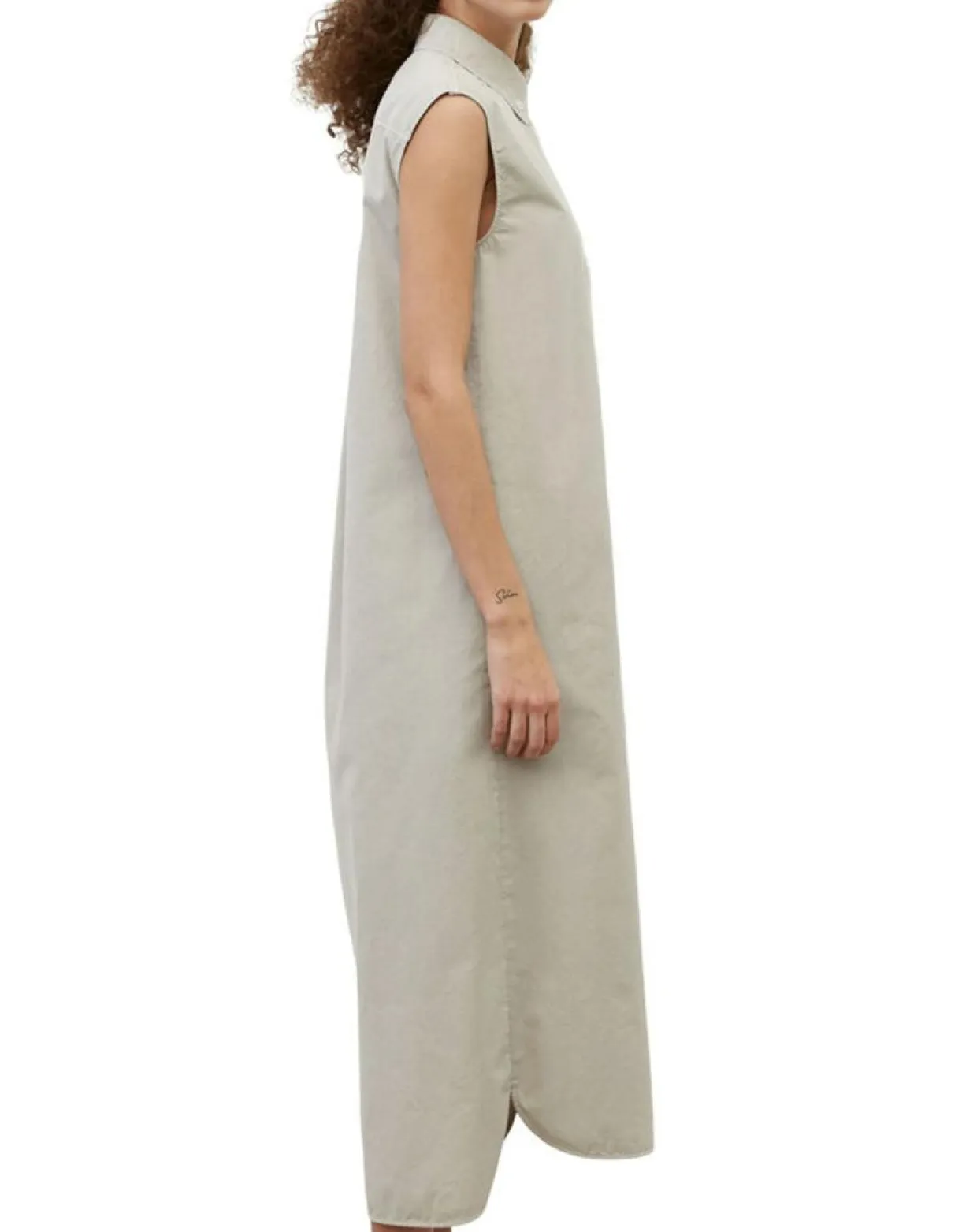 Robe maxi sans manches Bouton gris clair-Marc O'Polo Best
