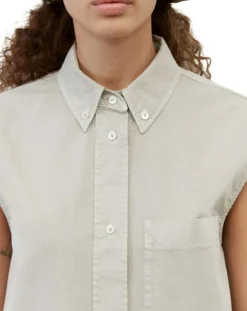Robe maxi sans manches Bouton gris clair-Marc O'Polo Best
