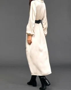 Robe Mayfair crème-Lauren Vidal Online
