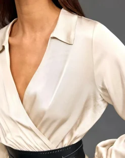 Robe Mayfair crème-Lauren Vidal Online