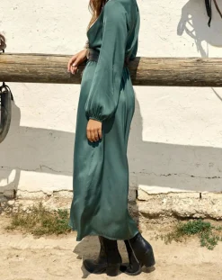 Robe Mayfair verte-Lauren Vidal