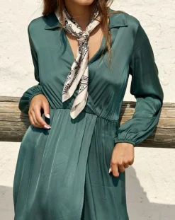 Robe Mayfair verte-Lauren Vidal