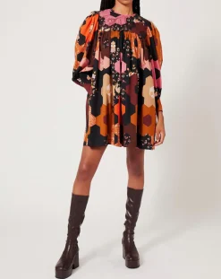 Robe Médiéval Patchwork imprimée multicolore-Manoush Hot