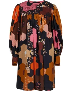 Robe Médiéval Patchwork imprimée multicolore-Manoush Hot