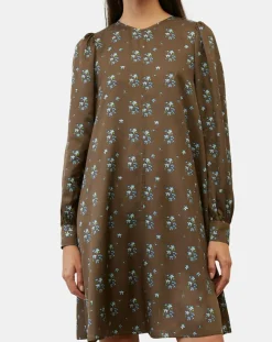 Femme Marc O'Polo Robes^Robe medium imprimée marron