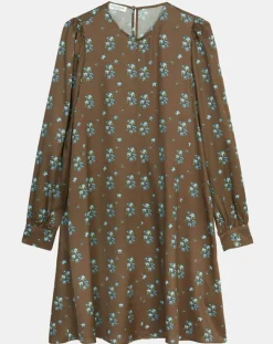 Femme Marc O'Polo Robes^Robe medium imprimée marron