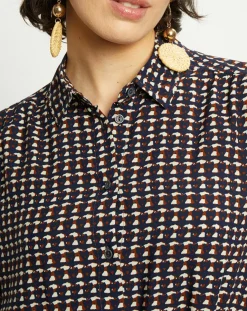 Robe Meril imprimée marine-Harris Wilson Sale