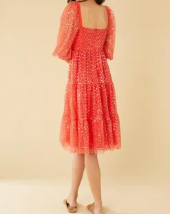 Robe midi Baby Flower coquelicot-Manoush Outlet