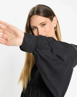 Femme Marc O'Polo Robes^Robe midi col V noir