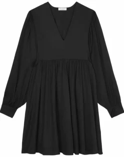 Femme Marc O'Polo Robes^Robe midi col V noir