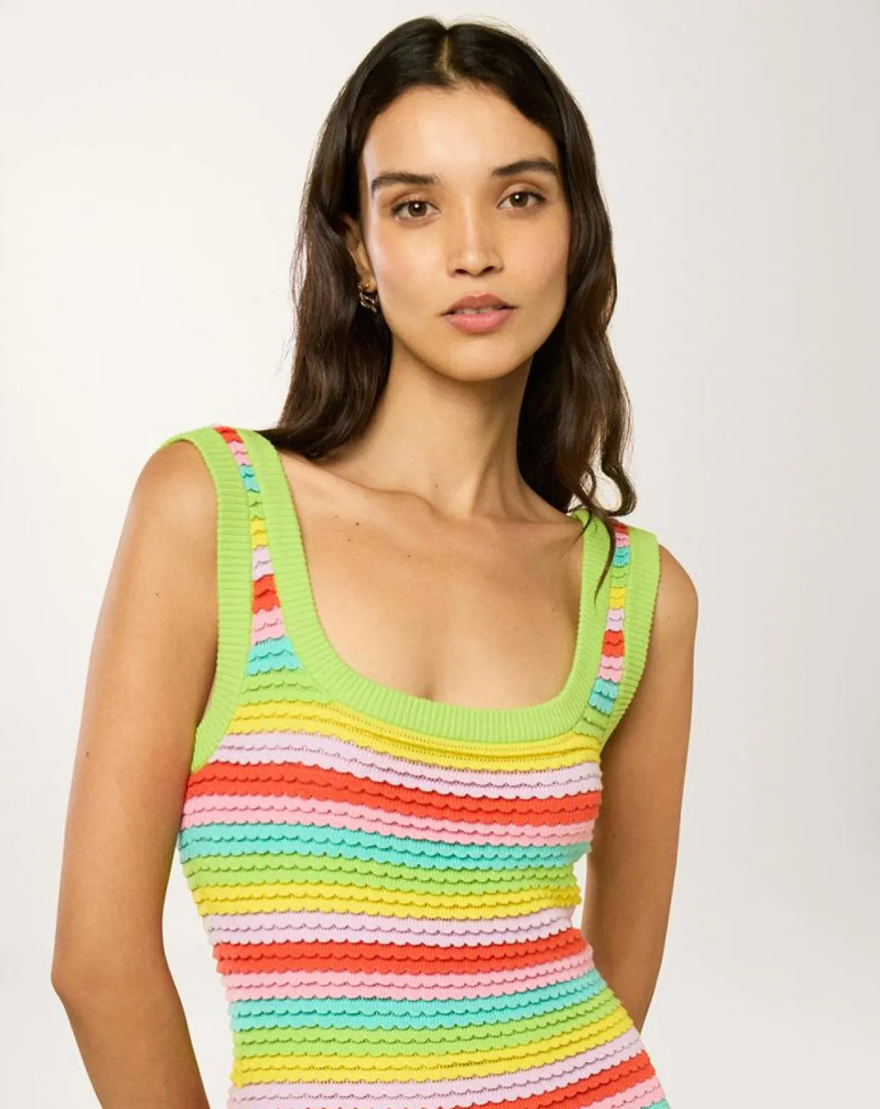 Femme Manoush Robes^Robe Midi Ecaille Arc-en-ciel rainbow