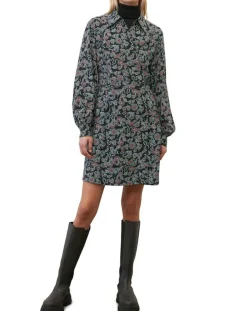 Robe midi imprimée noir/multicolore-Marc O'Polo Discount