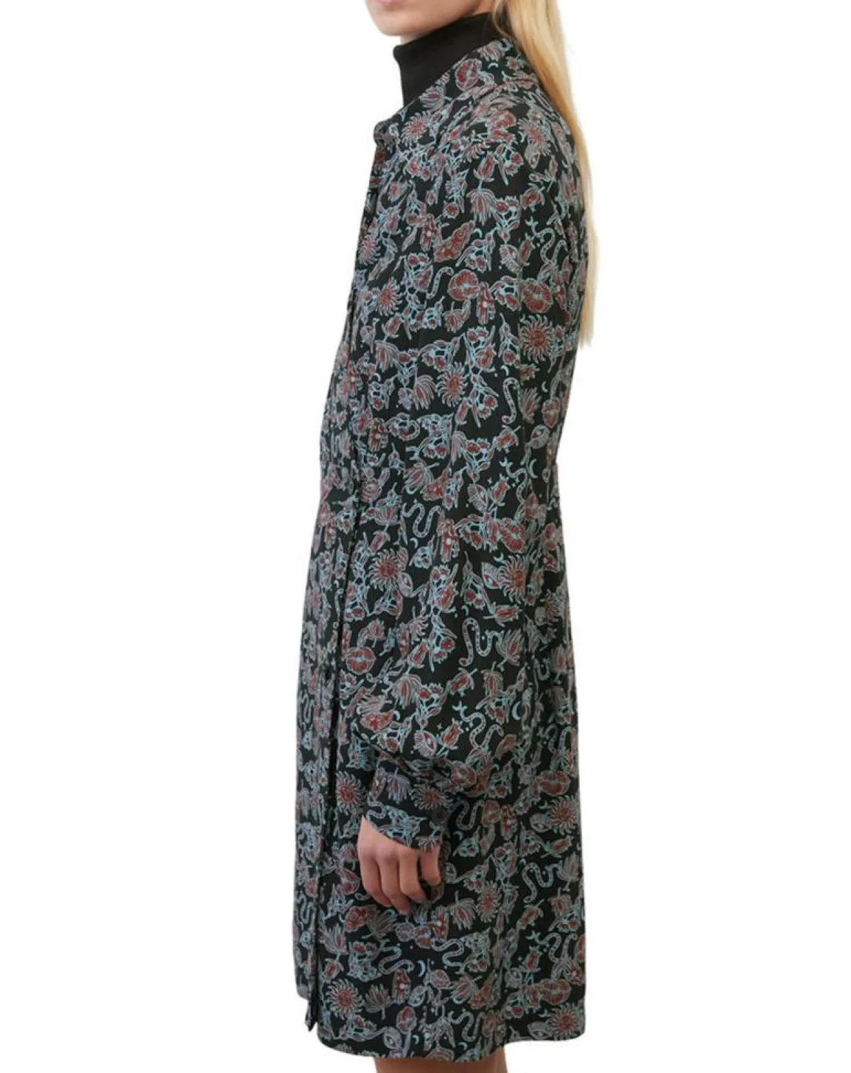 Robe midi imprimée noir/multicolore-Marc O'Polo Discount