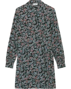Robe midi imprimée noir/multicolore-Marc O'Polo Discount