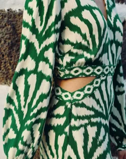 Femme La Petite Etoile Robes^Robe Midi Royce éventail verte