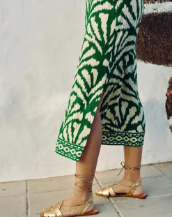 Femme La Petite Etoile Robes^Robe Midi Royce éventail verte