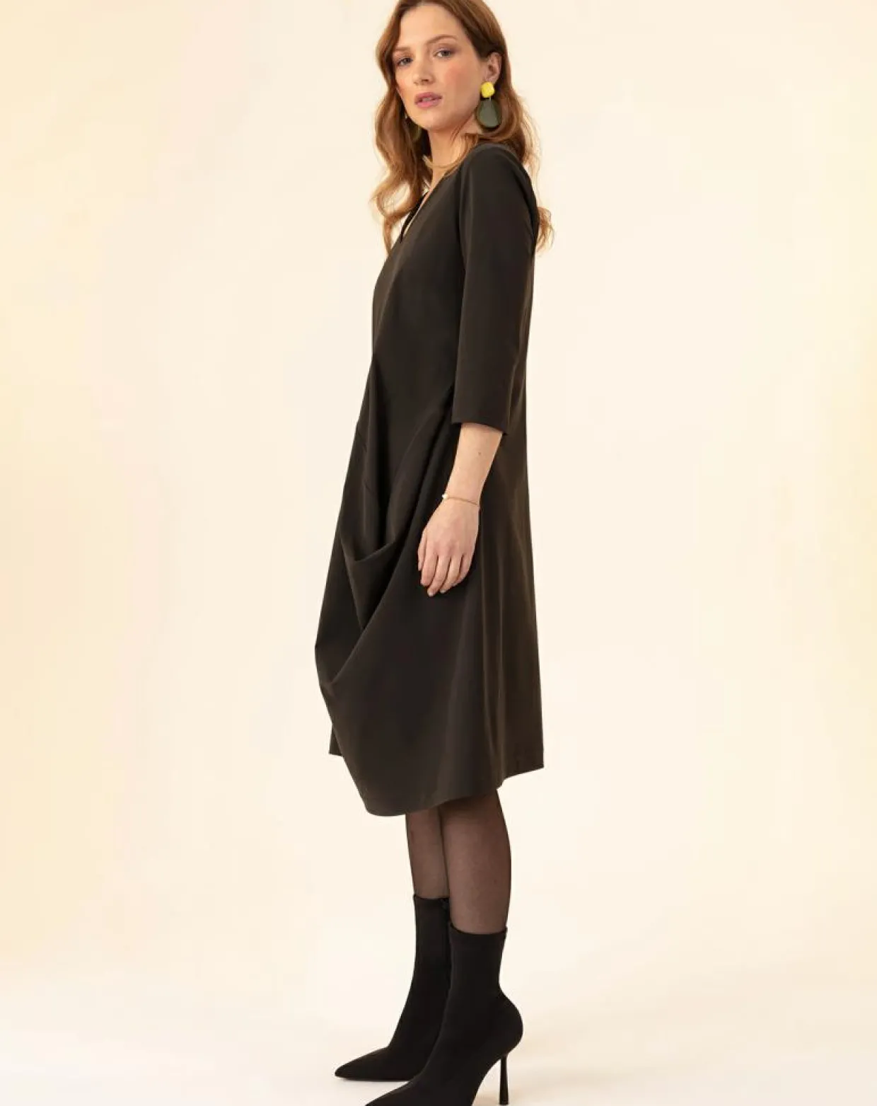 Robe Moon kaki-Indies Discount