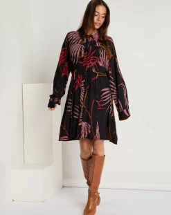 Femme See u Soon Robes^Robe Océane imprimée noir/violet