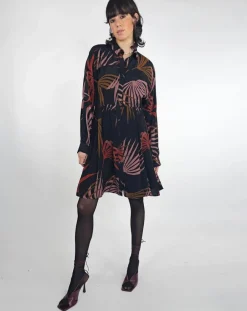 Femme See u Soon Robes^Robe Océane imprimée noir/violet