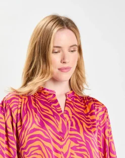 Robe Oversize Sirop 2 orange/violet-Galeries Lafayette Clearance