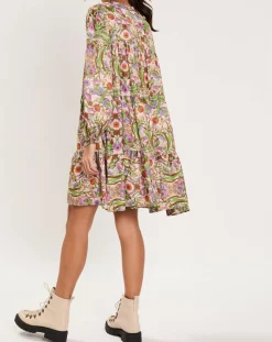 Robe Paisley imprimée rose/multicolore-Manoush Clearance