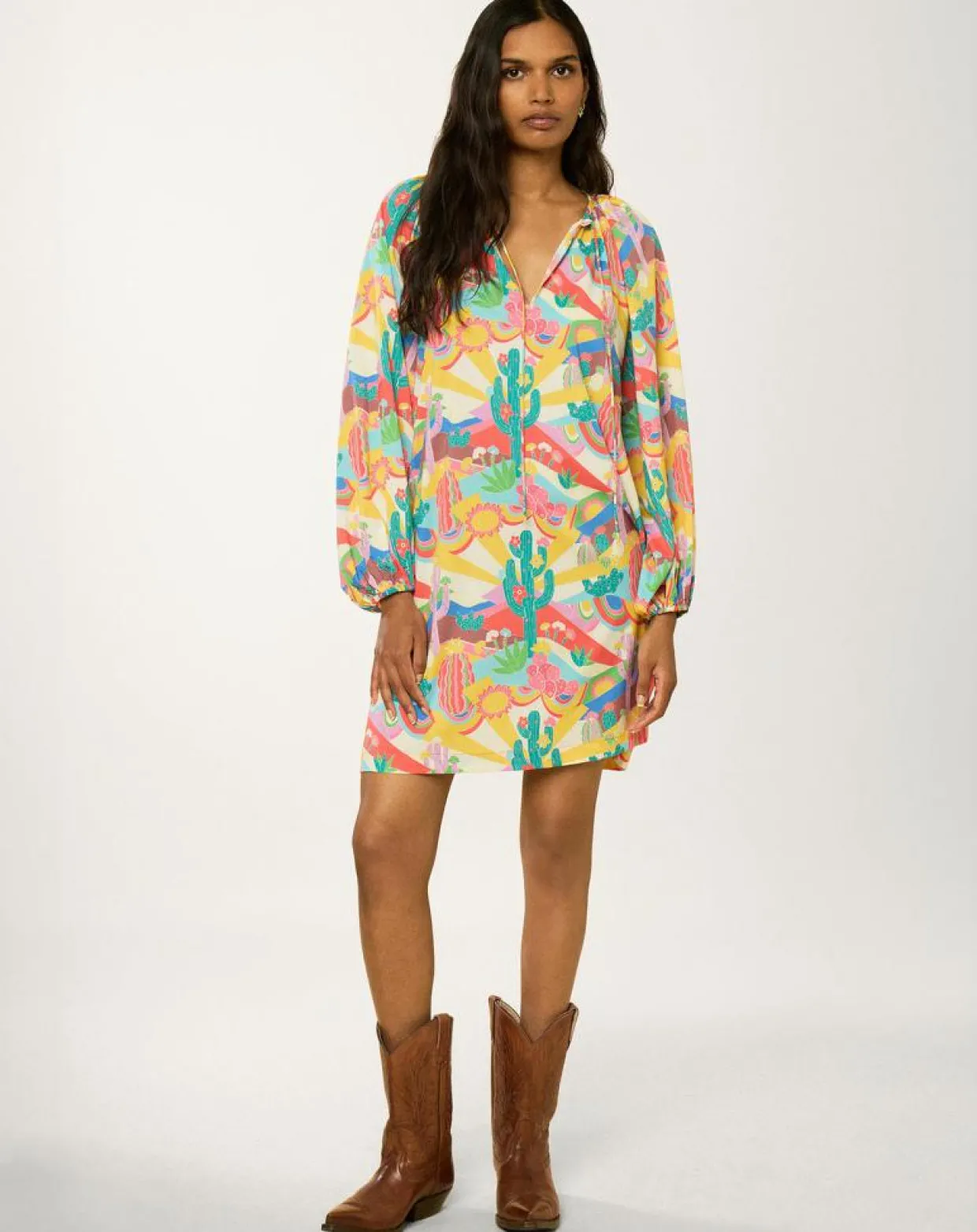 Robe Palm Springs print-Manoush Clearance