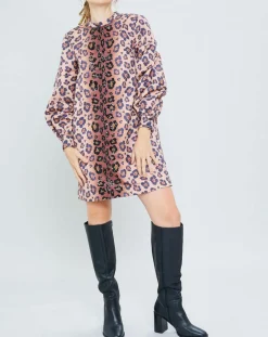 Femme Manoush Robes^Robe Panther léopard marron