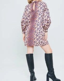 Femme Manoush Robes^Robe Panther léopard marron