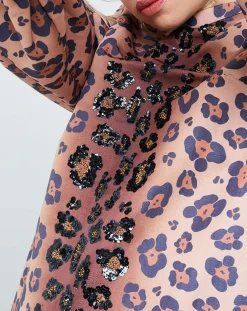 Femme Manoush Robes^Robe Panther léopard marron