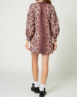Femme Manoush Robes^Robe Panther léopard marron