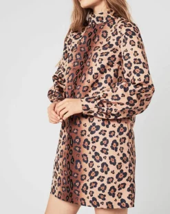 Femme Manoush Robes^Robe Panther léopard marron