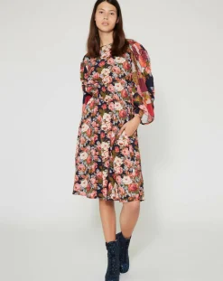 Robe Patchwork encre-Manoush Online