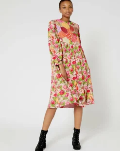 Femme Manoush Robes^Robe Patchwork rose