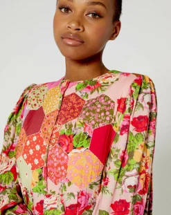 Femme Manoush Robes^Robe Patchwork rose