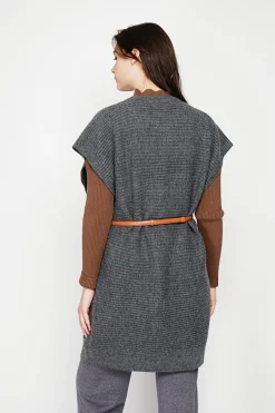 Robe poncho col rond loup-C&Jo Best