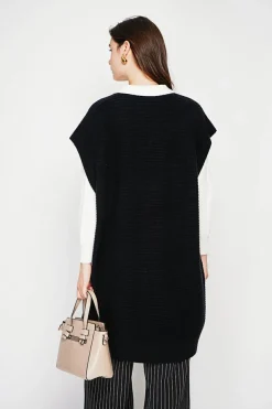 Robe poncho col rond noire-C&Jo New