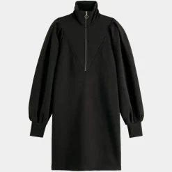 Robe Pull en Coton Bio mélangé zippée anthracite-Scotch & Soda Online
