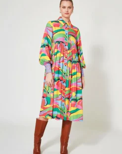 Femme Manoush Robes^Robe Purple Country multicolore