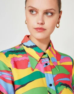Femme Manoush Robes^Robe Purple Country multicolore