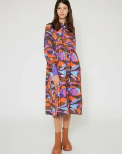 Femme Manoush Robes^Robe Purple Country print lilas