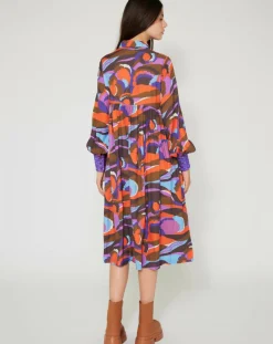 Femme Manoush Robes^Robe Purple Country print lilas